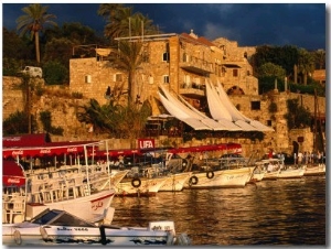 Boats on Waterfront, Byblos, Jabal Lubnan, Lebanon
