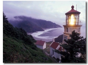 Foggy Day at the Heceta Head Lighthouse, Oregon, USA