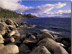 Shoreline of Boulders, Lake Tahoe, California, USA