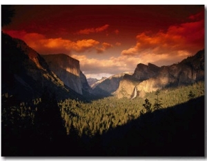Scenic View of a Sunset at Yosemite National Park