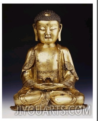 A Fine Ming Gilt Bronze Buddha 16th Century
