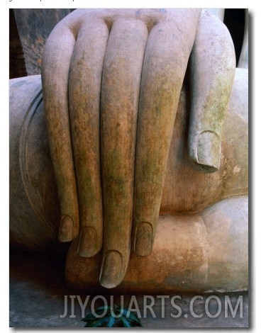 Giant Hand of the Sukhothai Style Buddha at Sri Chum Temple, Sukhothai, Sukhothai, Thailand