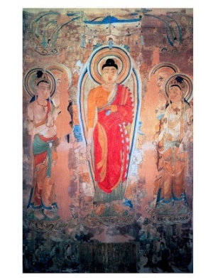 Sakyamuni, the Buddha, Preaching on the Vulture Peak, from Cave 17, Dunhuang, Tang Dynasty