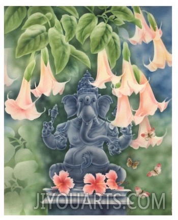 Ganesh With Daturas