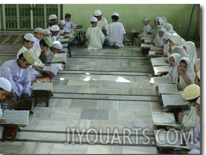 Indian Muslim Children Read the Holy Quran