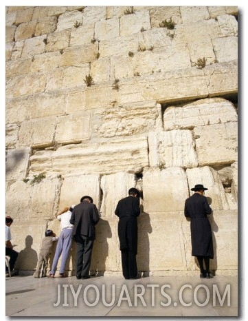 Jews Praying at the Western Wall, Jerusalem, Israel, Middle East