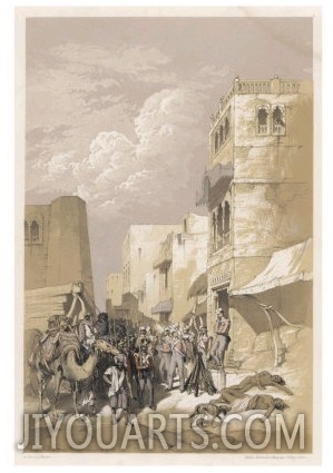 Victorious British Forces in the Great Bazaar of Mooltan (Multan) after Ousting Sikh Forces