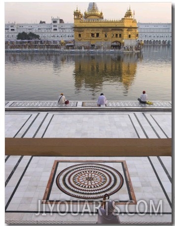 View from Entrance Gate of Holy Pool and Sikh Temple, Golden Temple, Amritsar, Punjab State, India
