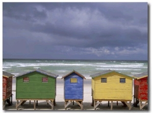 Beach Huts, Muizenberg, Cape Peninsula, South Africa, Africa