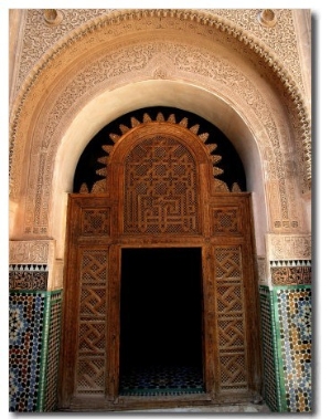 Intricate Wood and Stucco Work at Ali Ben Youssef Medersa, Marrakesh, Morocco