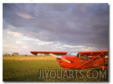 The Cessna Makes a Pit Stop to Refuel on the Serengeti, Tanzania