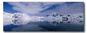 Reflection of Snowcapped Mountain in the Water, Paradise Bay, Antarctica