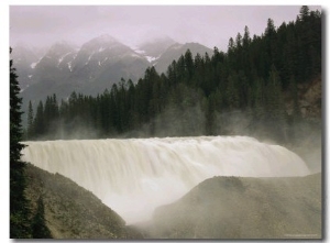 A Thundering Waterfall on Kicking Horse River in Yoho National Park