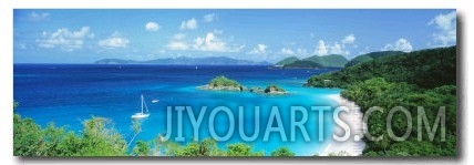 Ocean, Beach, Water, Trunk Bay, St. John, Virgin Islands, West Indies