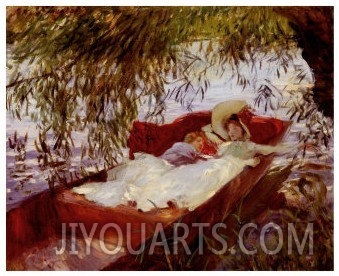 Two Women Asleep in a Punt