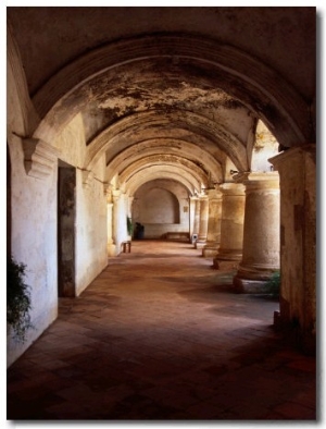 Inner Courtyard of the 16th Century Capuchinas Church and Monastery,Sacatepequez, Guatemala