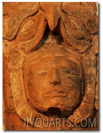 Mayan Funerary Urn, Popol Vuh Museum, Guatemala City, Guatemala, Central America