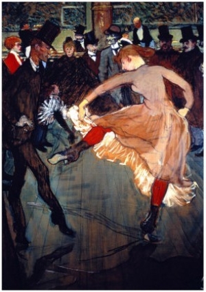 The Dance at the Moulin Rouge  Detail Showing Valentin Dessose