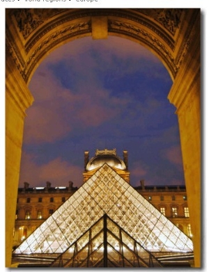 View of the Pyramid and the Louvre Museum Building