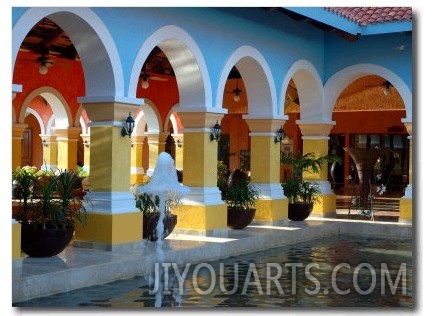 Lobby of Iberostar Resort, Mayan Riviera, Mexico