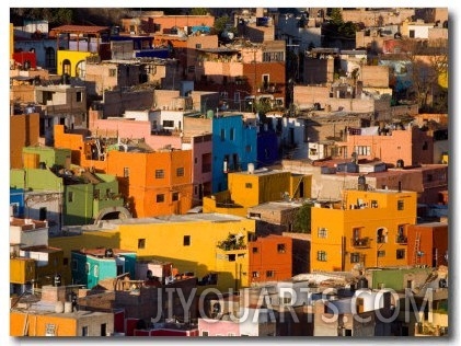 Steep Hill with Colorful Houses, Guanajuato, Mexico