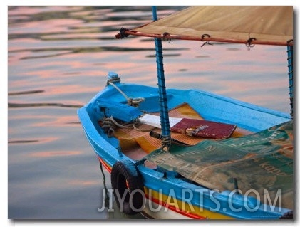 Colorful Harbor Boats and Reflections, Kusadasi, Turkey