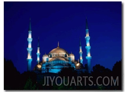 The Blue Mosque of Sultan Ahmed I and Hagia Sophia or Ayasofya, Istanbul, Istanbul, Turkey