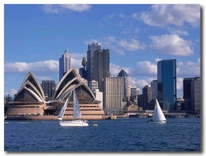 Opera House and Sailboats, Sydney, Australia