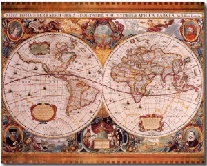 Antique Map, Geographica, c.1630