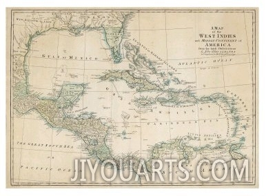 The Caribbean with the West Indies and the Coasts of the United States and the Spanish Possessions