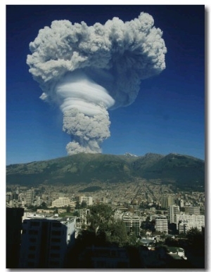The Eruption of Guagua Pichincha on October 7, 1999, the Volcano Rises 15,728 Feet