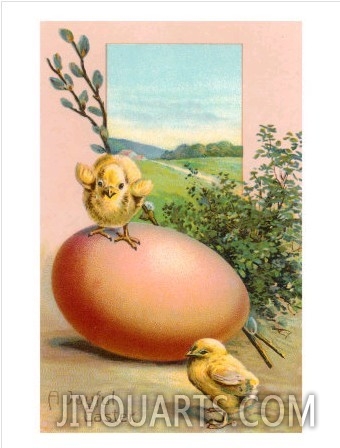 Joyful Easter, Chicks and Egg