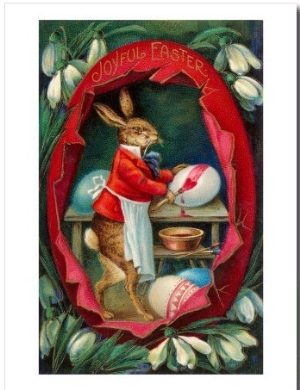 Joyful Easter, Rabbit inside Egg