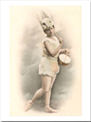 Woman in Bunny Suit with Basket