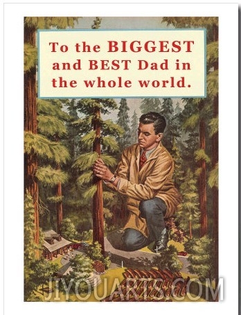 Giant Dad with Redwoods