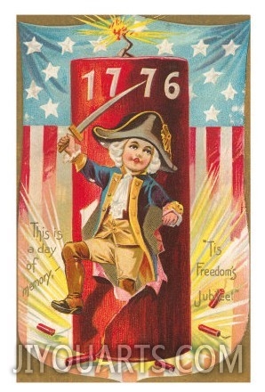 4th of July, Boy with 1776 Firecracker