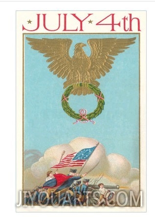 4th of July, Eagle Holding Wreath, Battle