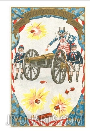 4th of July, Uncle Sam and Cannon
