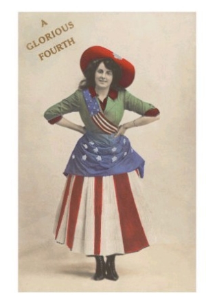 A Glorious Fourth, Girl in Flag Outfit