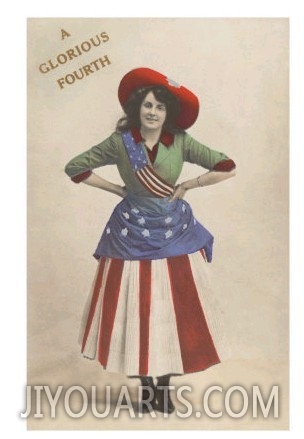 A Glorious Fourth, Girl in Flag Outfit