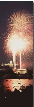Fireworks Over a City, Washington DC, District of Columbia, USA