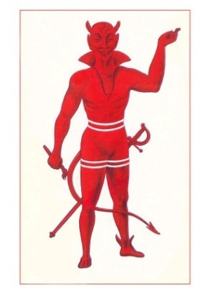 Devil with Sword and Paintbrush