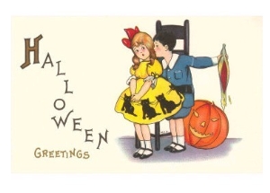 Halloween Greetings, Children with Jack O