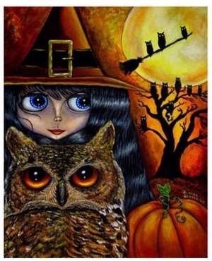 Halloween Owl Witch
