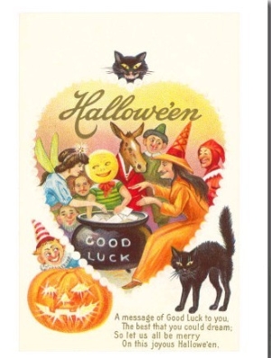 Halloween, Costumed Children and Poem