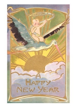 Happy New Year, Baby on Stork