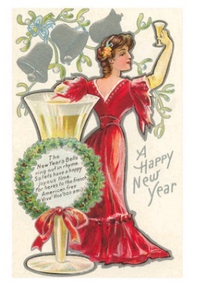 Happy New Year, Victorian Lady, Poem