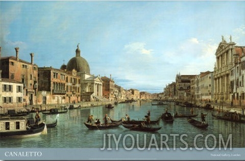 Venice  the Upper Reaches of the Grand Canal with S. Simeone Piccolo, c.1738