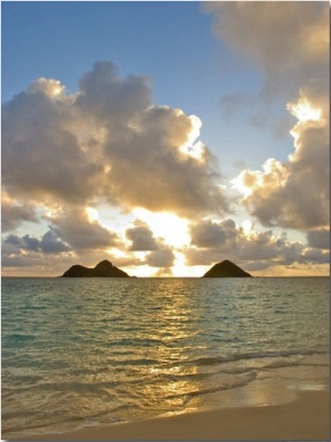 Sunrise Over the Mokulua Islands, Lani Kai, HI