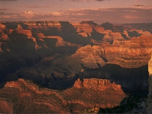 The Grand Canyon at Sunset from the South Rim, Unesco World Heritage Site, Arizona, USA